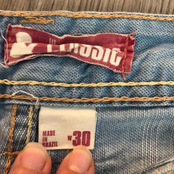 🆕 Brazil 🇧🇷 Wide Leg Denim Jeans Flare capris - Picture 5 of 6